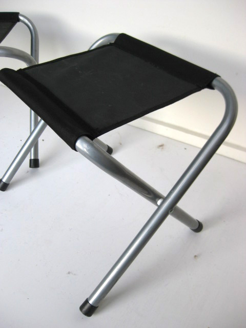 STOOL, Camp - Folding Black, Aluminium